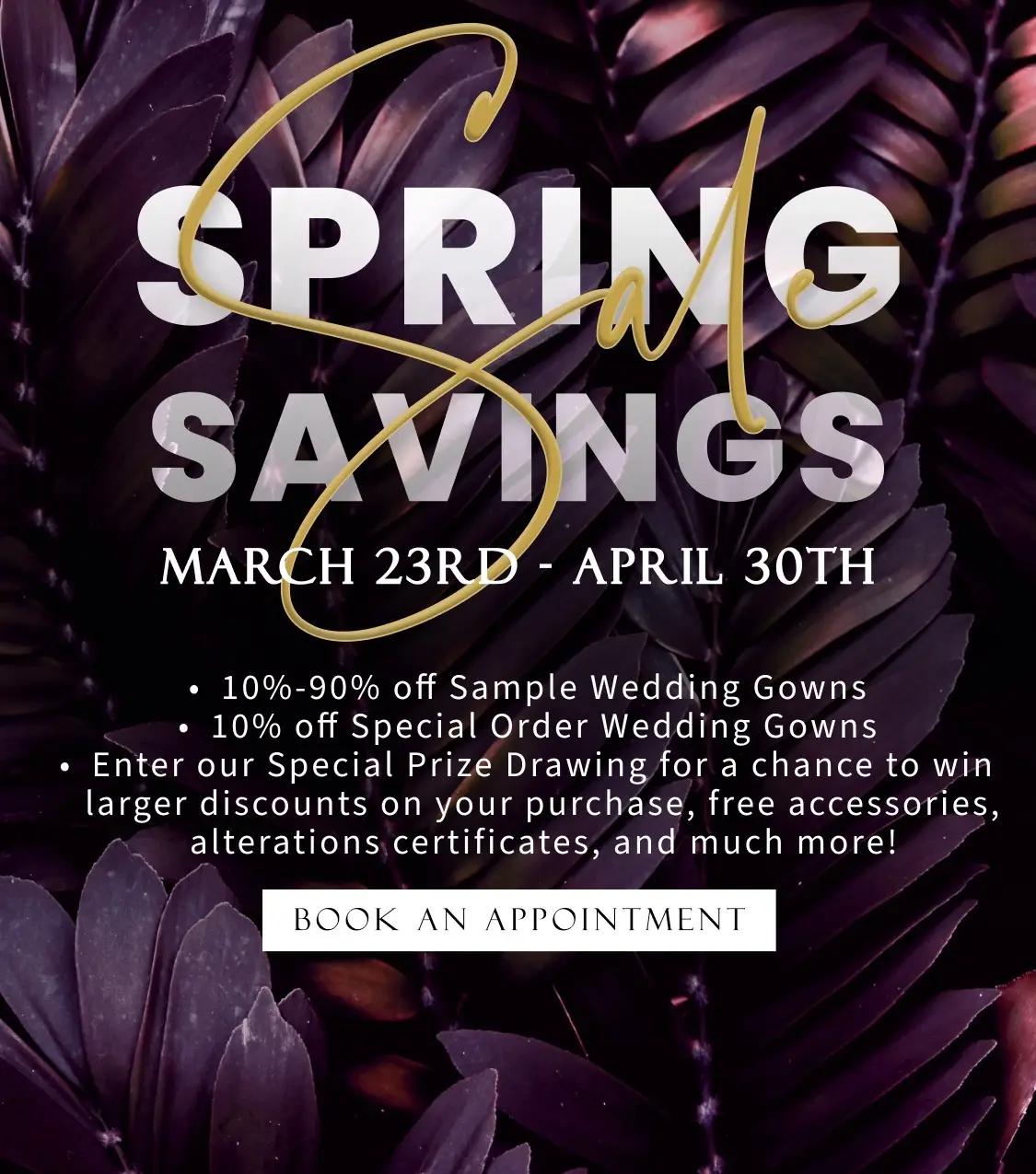 Spring Savings Desktop Banner